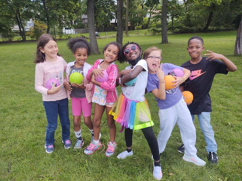 Group of happy kids