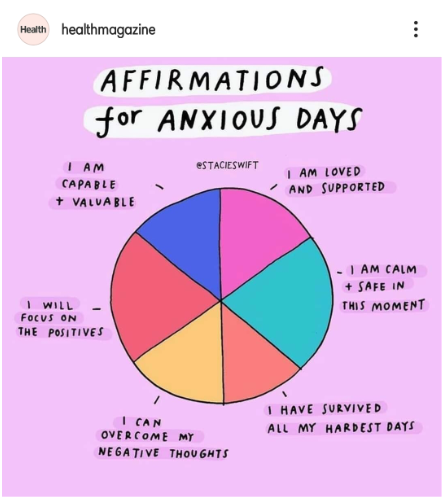 Health Magazine Affirmations for Anxious Days