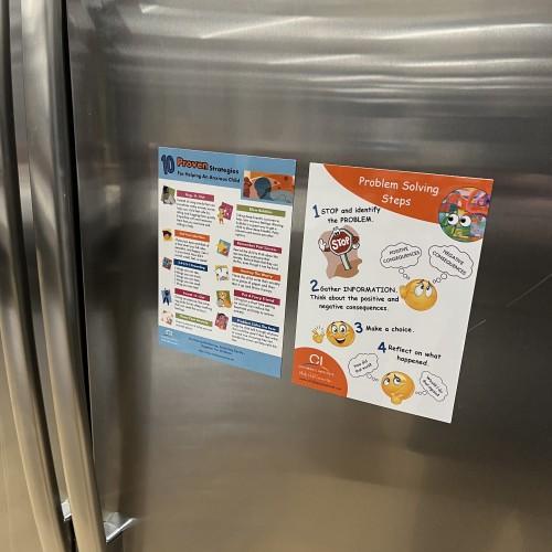 magnets on a fridge